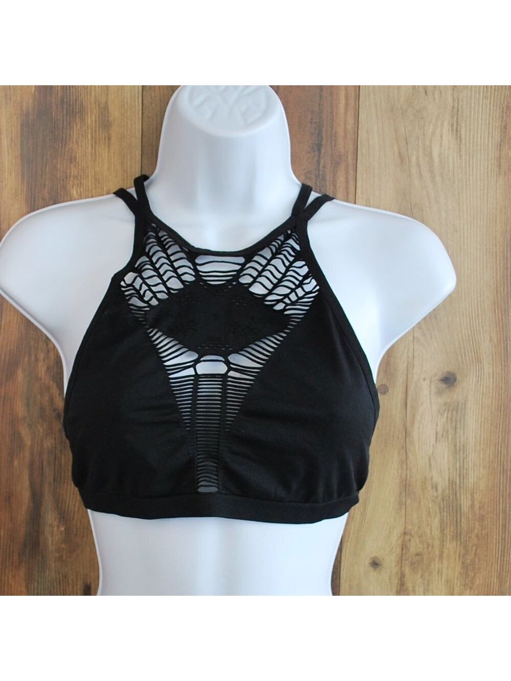 Poof Seamless Bra Cami Brallette Black Size M/L